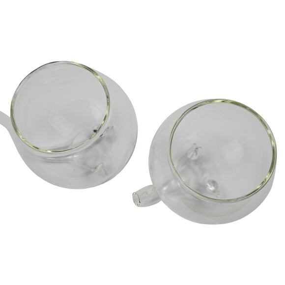 “WINO” Wine Sippers 2 w/Glass Straws New Vintage in box Clear glass with feet - Picture 7 of 8